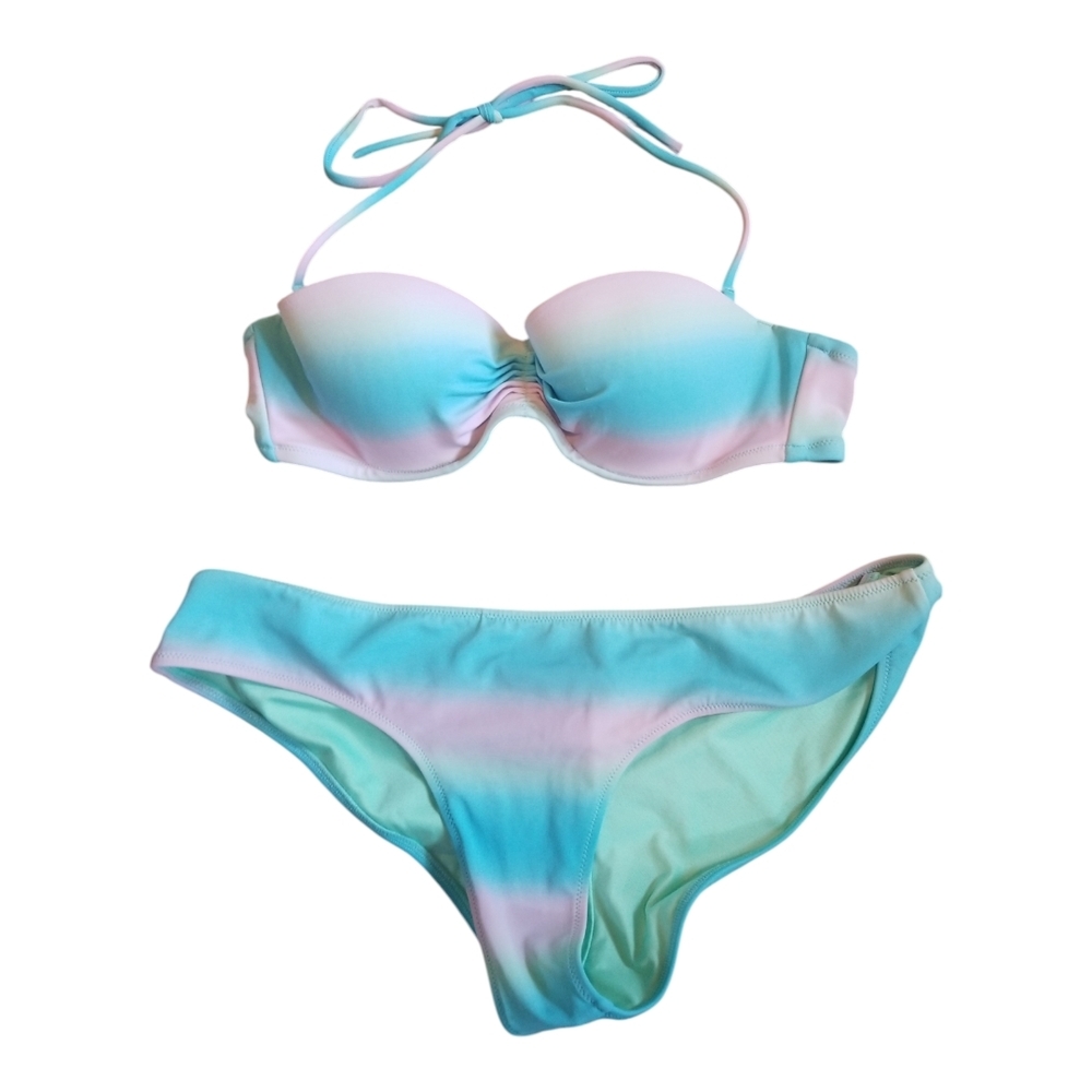 Victoria's Secret Pastel Blue and Pink Ombre Bikini